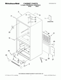 CABINET PARTS Diagram and Parts List for KBRS22KWWH5  KitchenAid Refrigerator