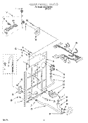 REAR PANEL Diagram and Parts List for CAP2762EW0  Whirlpool Washer