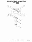 LOWER WASHARM AND STRAINER PARTS Diagram and Parts List for KUDS30FXPA2  KitchenAid Dishwasher