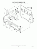 CONTROL PANEL PARTS Diagram and Parts List for WFE374LVQ0  Whirlpool Range