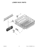 LOWER RACK PARTS Diagram and Parts List for KUDS30FXBL9  KitchenAid Dishwasher