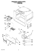 FREEZER LINER PARTS Diagram and Parts List for KBRP20ERSS02  KitchenAid Refrigerator