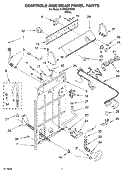 CONTROL AND REAR PANEL PARTS Diagram and Parts List for CAWB527MQ0  Crosley Washer