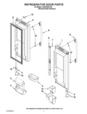 REFRIGERATOR DOOR PARTS Diagram and Parts List for GX5FHDXVY09  Whirlpool Refrigerator