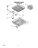 DISHRACK Diagram and Parts List for DU8016XX4  Whirlpool Dishwasher