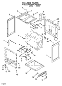 CHASSIS PARTS Diagram and Parts List for FEP310KV3  Roper Range