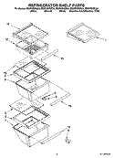 REFRIGERATOR SHELF PARTS Diagram and Parts List for ED2FHEXST05  Whirlpool Refrigerator