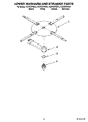 LOWER WASHARM AND STRAINER PARTS Diagram and Parts List for KUDS03FSSS4  KitchenAid Dishwasher