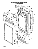 REFRIGERATOR DOOR Diagram and Parts List for KBRC36MHS00  KitchenAid Refrigerator