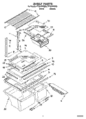 SHELF PARTS Diagram and Parts List for TT18AKXPT00  Estate Refrigerator
