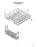 LOWER RACK Diagram and Parts List for KUDI220T0  KitchenAid Dishwasher