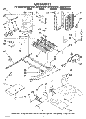 UNIT PARTS Diagram and Parts List for MSD2658KGB01  Whirlpool Refrigerator