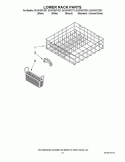 LOWER RACK PARTS Diagram and Parts List for DU1015XTXQ1  Whirlpool Dishwasher