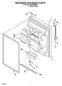 REFRIGERATOR DOOR PARTS Diagram and Parts List for GT2SHMXMS00  Whirlpool Refrigerator