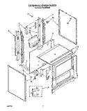 EXTERNAL OVEN Diagram and Parts List for SF330PEWW0  Whirlpool Range