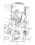 DRIVE Diagram and Parts List for LA7685XMW0  Whirlpool Washer