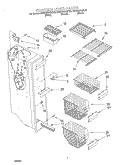 FREEZER LINER Diagram and Parts List for KSRS25KGBT02  KitchenAid Refrigerator