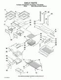 SHELF PARTS Diagram and Parts List for KFCS22EVBL1  KitchenAid Refrigerator