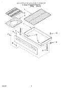DRAWER AND BROILER Diagram and Parts List for FES364EN0  Whirlpool Range