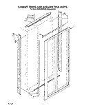 CABINET TRIMS AND BREAKER TRIM Diagram and Parts List for KSSS42DAW00  KitchenAid Refrigerator