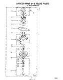 BASKET DRIVE AND BRAKE Diagram and Parts List for LA5300XKW1  Whirlpool Washer
