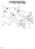COOKTOP BURNER PARTS, OPTIONAL PARTS Diagram and Parts List for KGSI901PBL00  KitchenAid Range