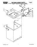 TOP AND CABINET, LITERATURE/OPTIONA Diagram and Parts List for RAL5144BQ0  Whirlpool Washer