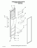 FREEZER DOOR PARTS Diagram and Parts List for 7WSC19D2XS01  Whirlpool Refrigerator