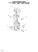 LATCH BOARD Diagram and Parts List for MH6150XMT0  Whirlpool Microwave