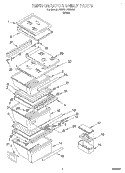 REFRIGERATOR SHELF Diagram and Parts List for 3VED27DQEW01  Whirlpool Refrigerator