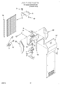AIR FLOW Diagram and Parts List for KSRS25IHBU00  KitchenAid Refrigerator