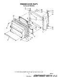 FREEZER DOOR Diagram and Parts List for ET18PKXSW05  Whirlpool Refrigerator
