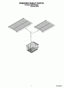 FREEZER SHELF PARTS Diagram and Parts List for KBUDT4265E04  KitchenAid Refrigerator