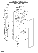 FREEZER DOOR Diagram and Parts List for ED25DQXBB01  Whirlpool Refrigerator