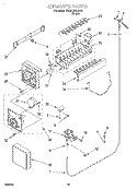 ICEMAKER, OPTIONAL Diagram and Parts List for SS25AQXHW00  Whirlpool Refrigerator