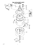 TUB AND BASKET Diagram and Parts List for LA4000XKW0  Whirlpool Washer