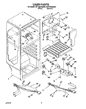 LINER, LIT/OPTIONAL Diagram and Parts List for 4ET14GKXBW00  Whirlpool Refrigerator