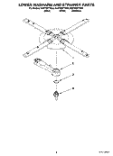 LOWER WASHARM AND STRAINER PARTS Diagram and Parts List for KUDT03FTBL0  KitchenAid Dishwasher