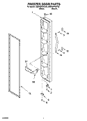 FREEZER DOOR PARTS Diagram and Parts List for 8ED0GTKXKQ02  Whirlpool Refrigerator