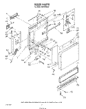 DOOR Diagram and Parts List for DU7216XS0  Whirlpool Dishwasher