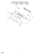 CONTROL PANEL Diagram and Parts List for KEBC278HWH3  KitchenAid Wall Oven