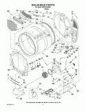 BULKHEAD PARTS Diagram and Parts List for WED9150WW1  Whirlpool Dryer