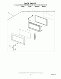 DOOR PARTS Diagram and Parts List for GMH5184XVQ0  Whirlpool Microwave