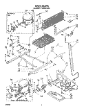 UNIT Diagram and Parts List for ET20GKXTG00  Whirlpool Refrigerator