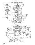PUMP AND MOTOR Diagram and Parts List for KUDS22ST1  KitchenAid Dishwasher