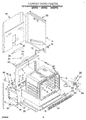 LOWER OVEN Diagram and Parts List for KEBS207BAL2  KitchenAid Wall Oven