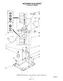MACHINE BASE Diagram and Parts List for LT5100XSW1  Whirlpool Washer Dryer Combo