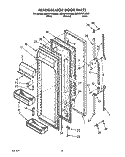 REFRIGERATOR DOOR Diagram and Parts List for 8ED22PWXAW00  Whirlpool Refrigerator