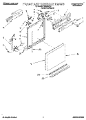 FRAME AND CONSOLE Diagram and Parts List for TUD3000Y3  Whirlpool Dishwasher