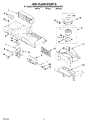 AIR FLOW PARTS Diagram and Parts List for GH8155XMQ0  Whirlpool Microwave